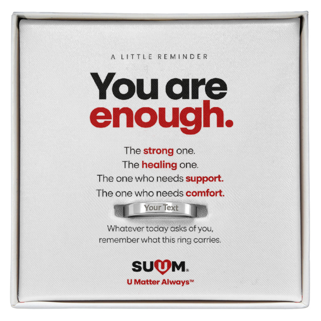 U Matter Always™ Engraved Ring for Women | Meaningful Inspirational Gift by SUUM®