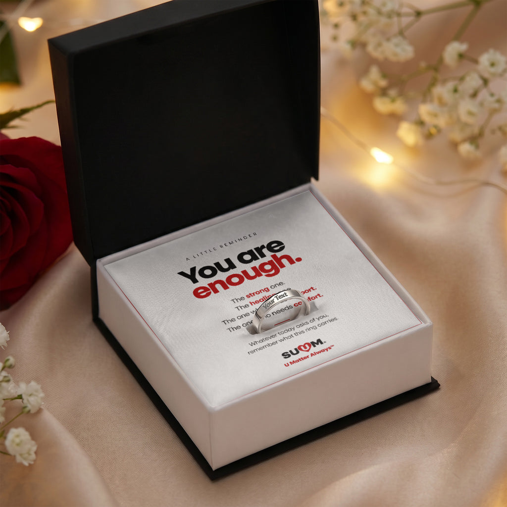 U Matter Always™ Engraved Ring for Women | Meaningful Inspirational Gift by SUUM®