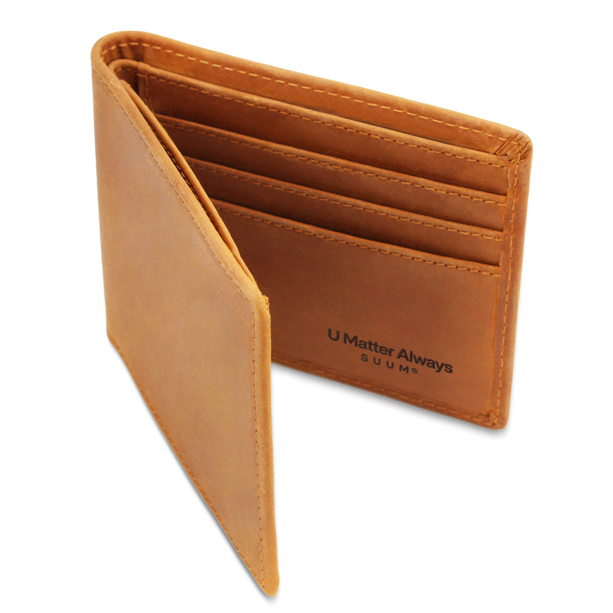U Matter Always™ Engraved Leather Wallet | Meaningful Reminder Gift by SUUM®