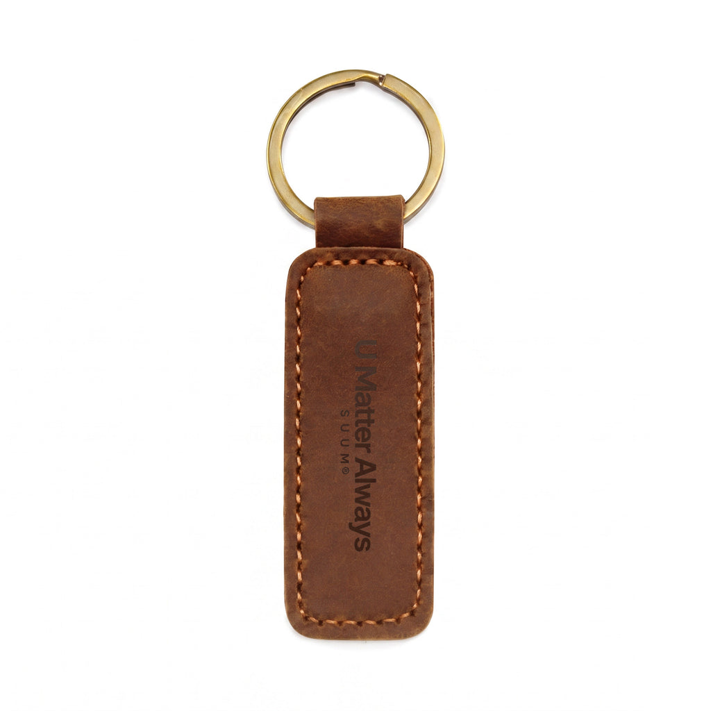 U Matter Always™ Engraved Leather Keychain | Meaningful Everyday Reminder by SUUM®