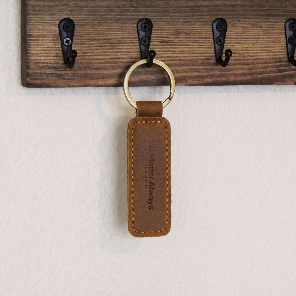 U Matter Always™ Engraved Leather Keychain | Meaningful Everyday Reminder by SUUM®