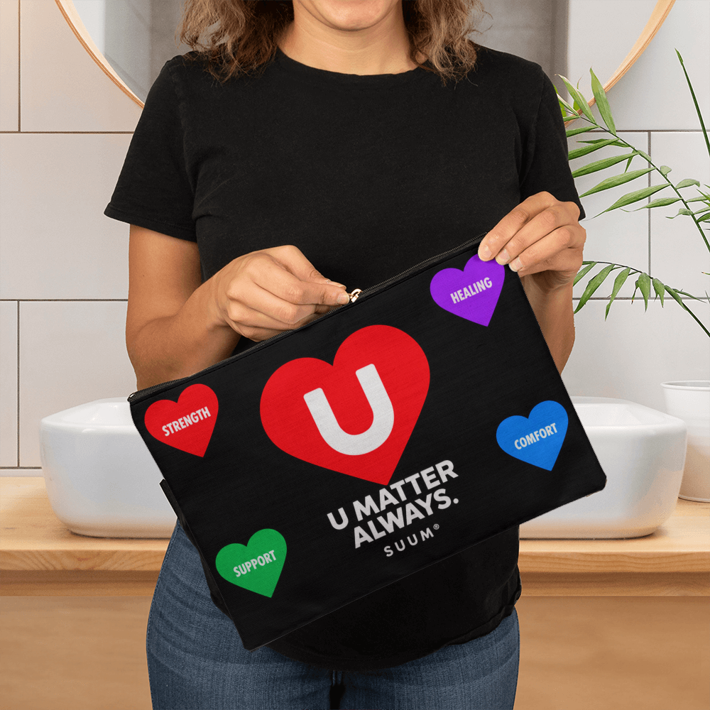 SUUM® U Matter Always™ Large Zippered Pouch – Travel & Everyday Organizer
