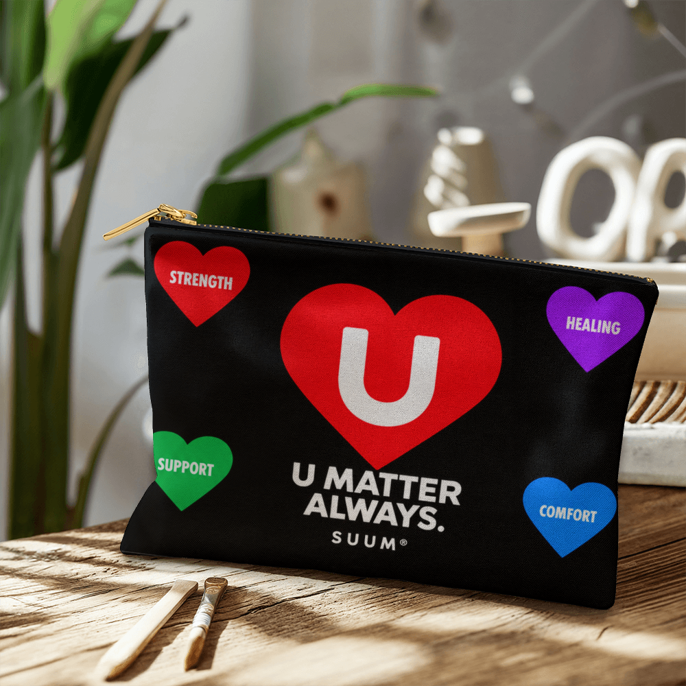 SUUM® U Matter Always™ Large Zippered Pouch – Travel & Everyday Organizer