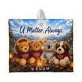 SUUM™ U Matter Always Hooded Sherpa Blanket – Comfort, Strength, Healing & Support