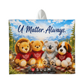 SUUM™ U Matter Always Hooded Sherpa Fleece Blanket | Comfort, Strength, Healing & Support Gift