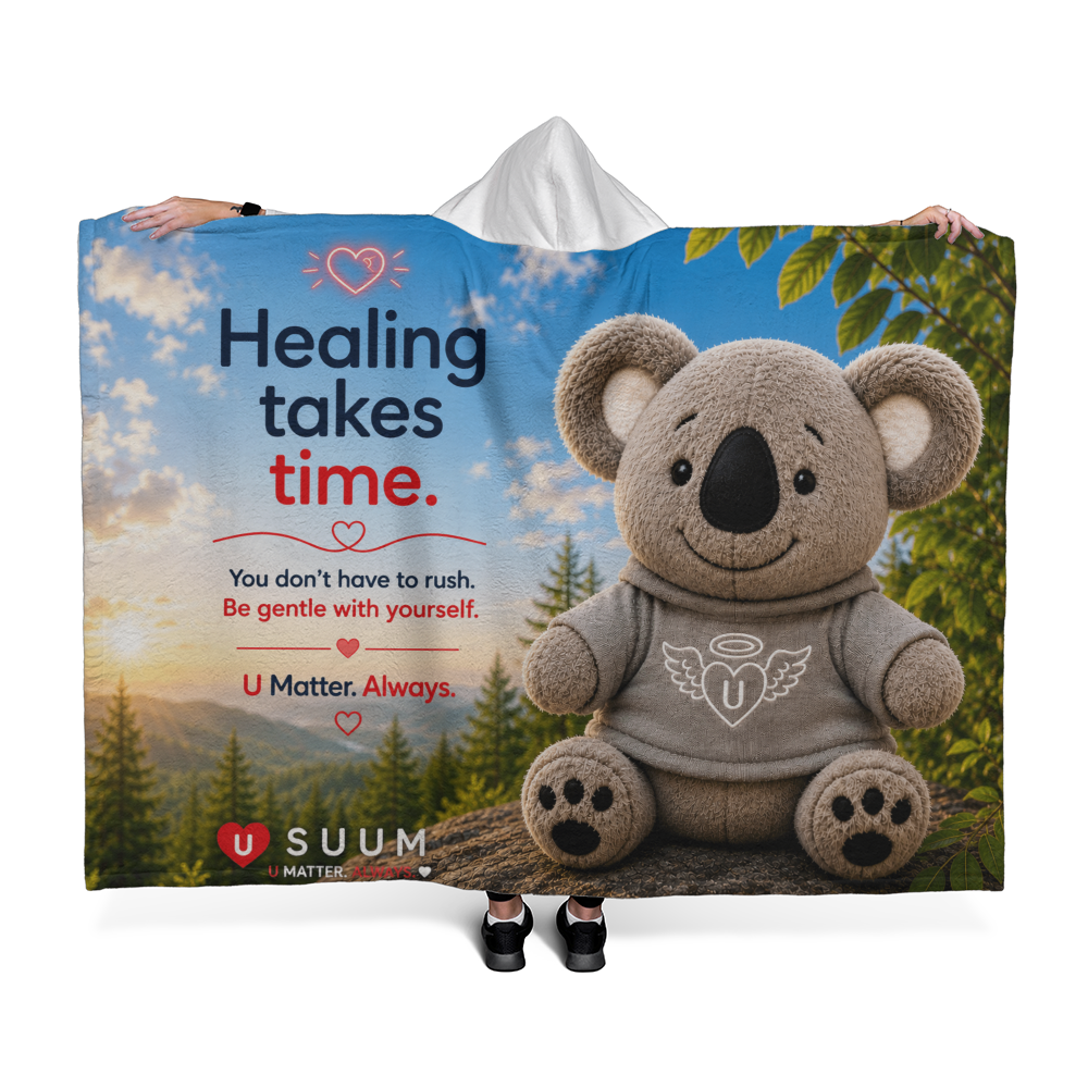 SUUM™ U Matter Always Healing Companion Hooded Sherpa Fleece Blanket