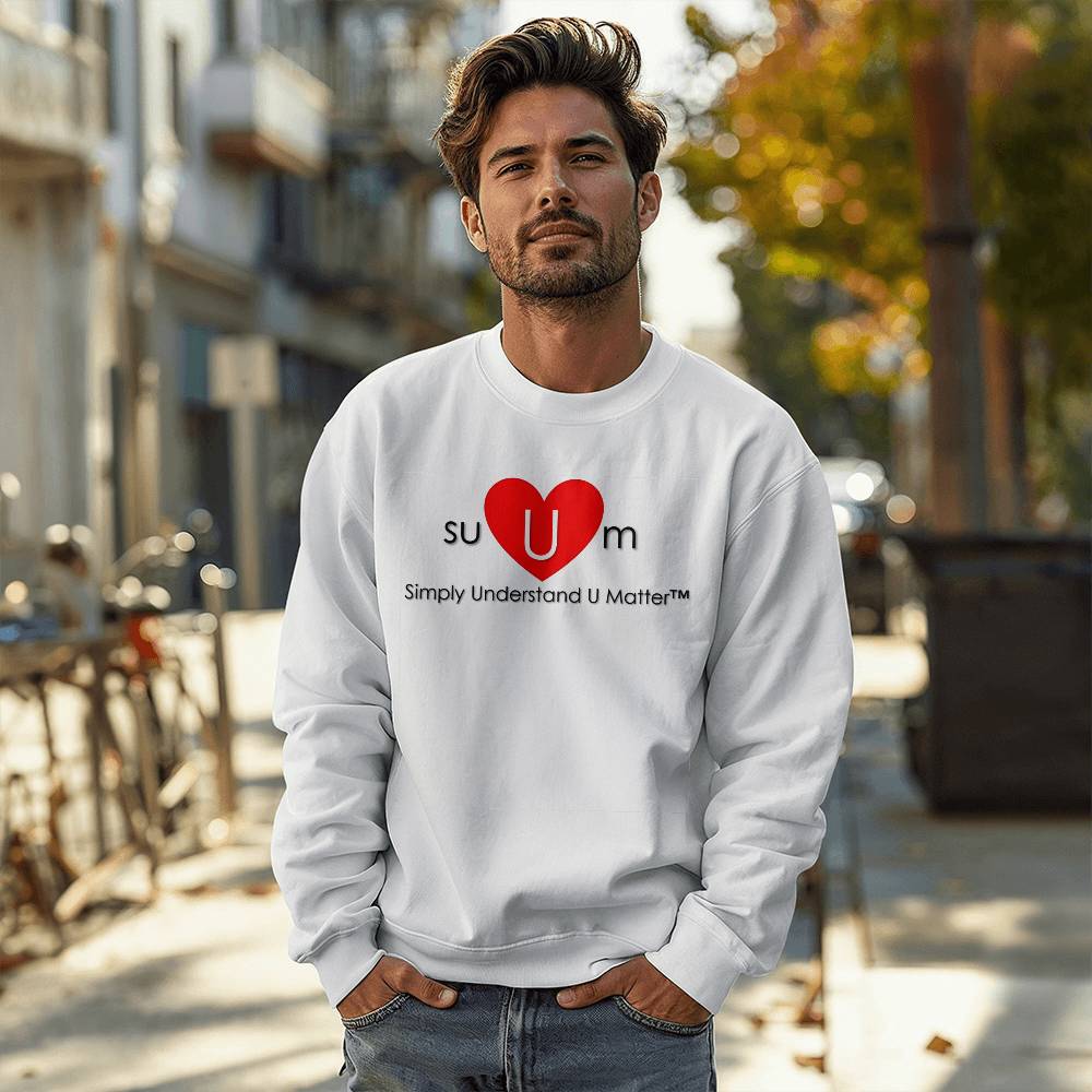 SUUM™ Signature Logo White Crewneck