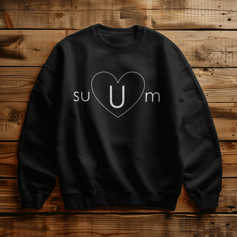 SUUM™ Signature Logo Black Crewneck - A Wearable Reminder