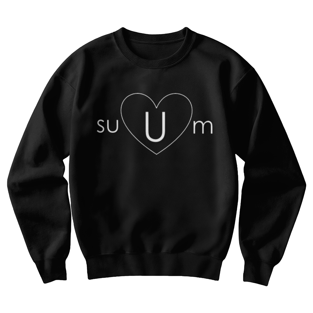 SUUM™ Signature Logo Black Crewneck - A Wearable Reminder