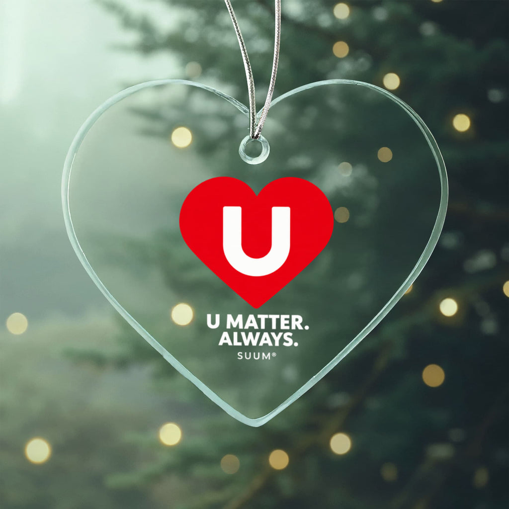 SUUM® U Matter Always™ Heart Ornament – Meaningful Acrylic Christmas Keepsake Gift