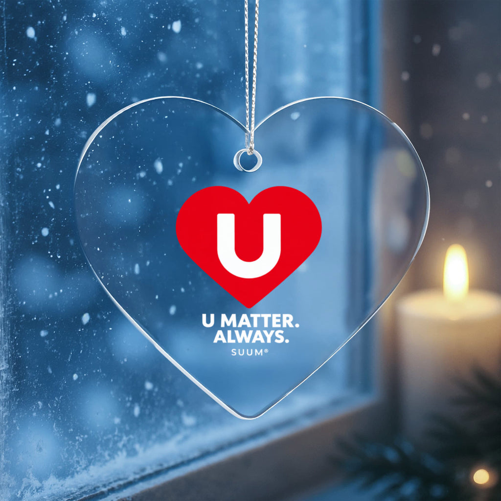 SUUM® U Matter Always™ Heart Ornament – Meaningful Acrylic Christmas Keepsake Gift