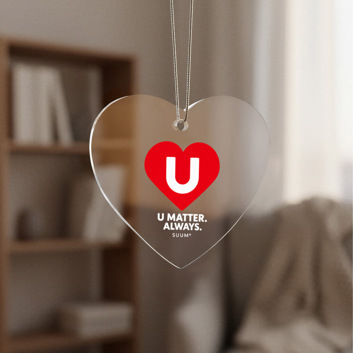 SUUM® U Matter Always™ Heart Ornament – Meaningful Acrylic Christmas Keepsake Gift