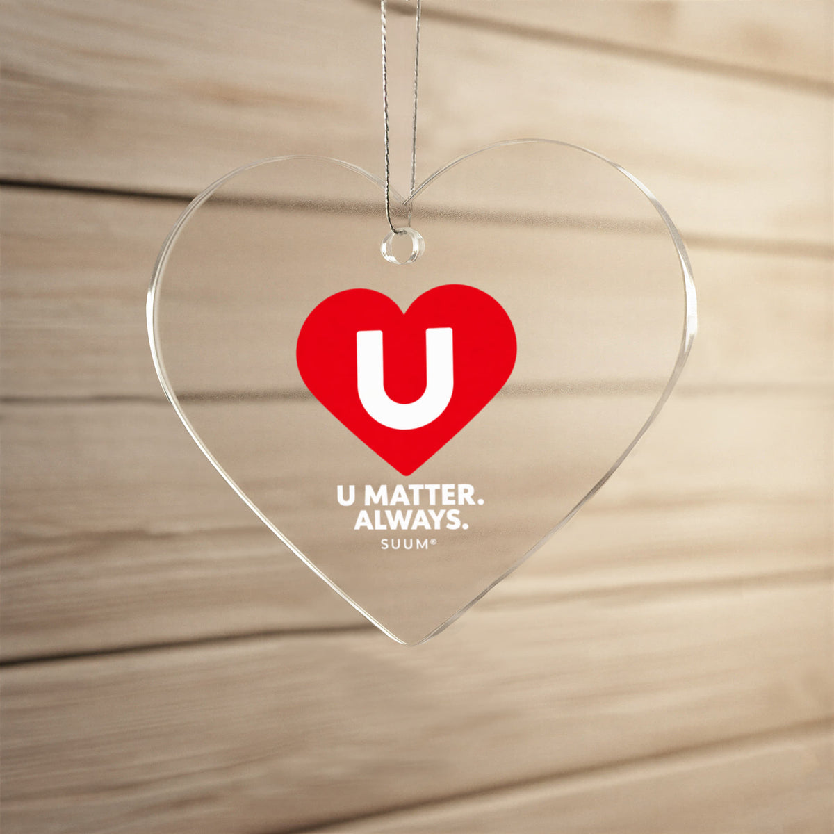 SUUM® U Matter Always™ Heart Ornament – Meaningful Acrylic Christmas Keepsake Gift