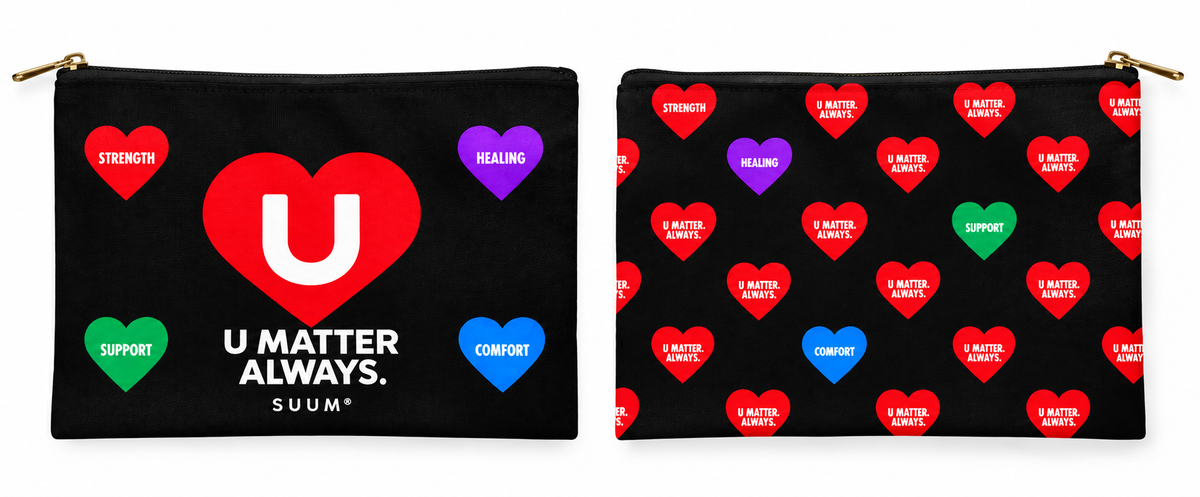 SUUM® U Matter Always™ Large Zippered Pouch – Travel & Everyday Organizer
