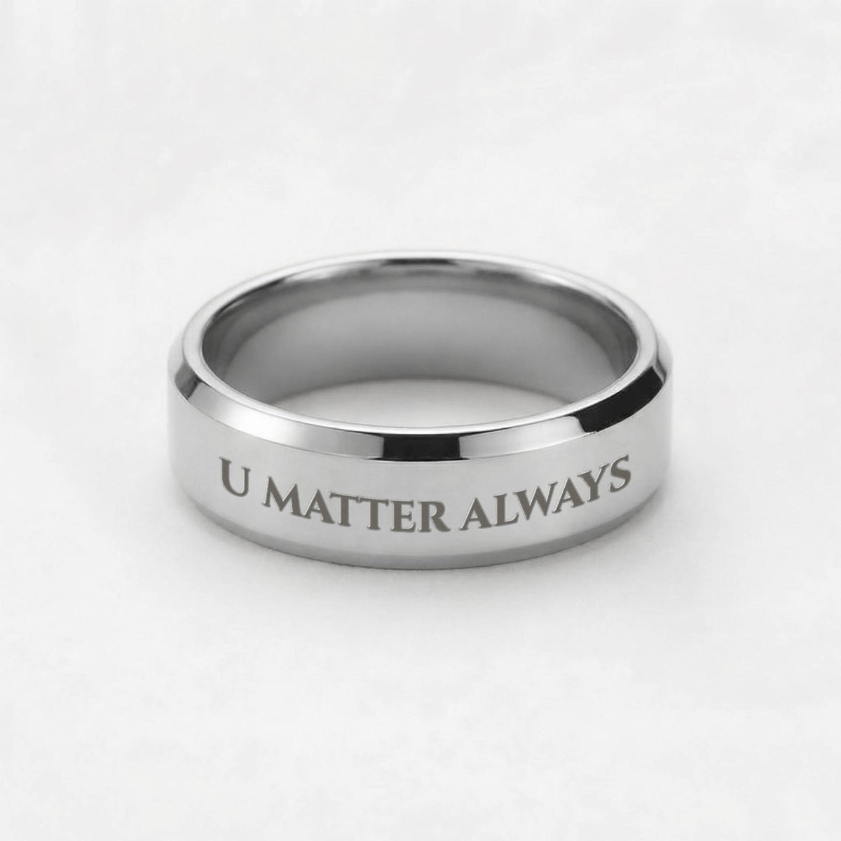U Matter Always™ Engraved Ring for Men | Meaningful Inspirational Gift by SUUM®