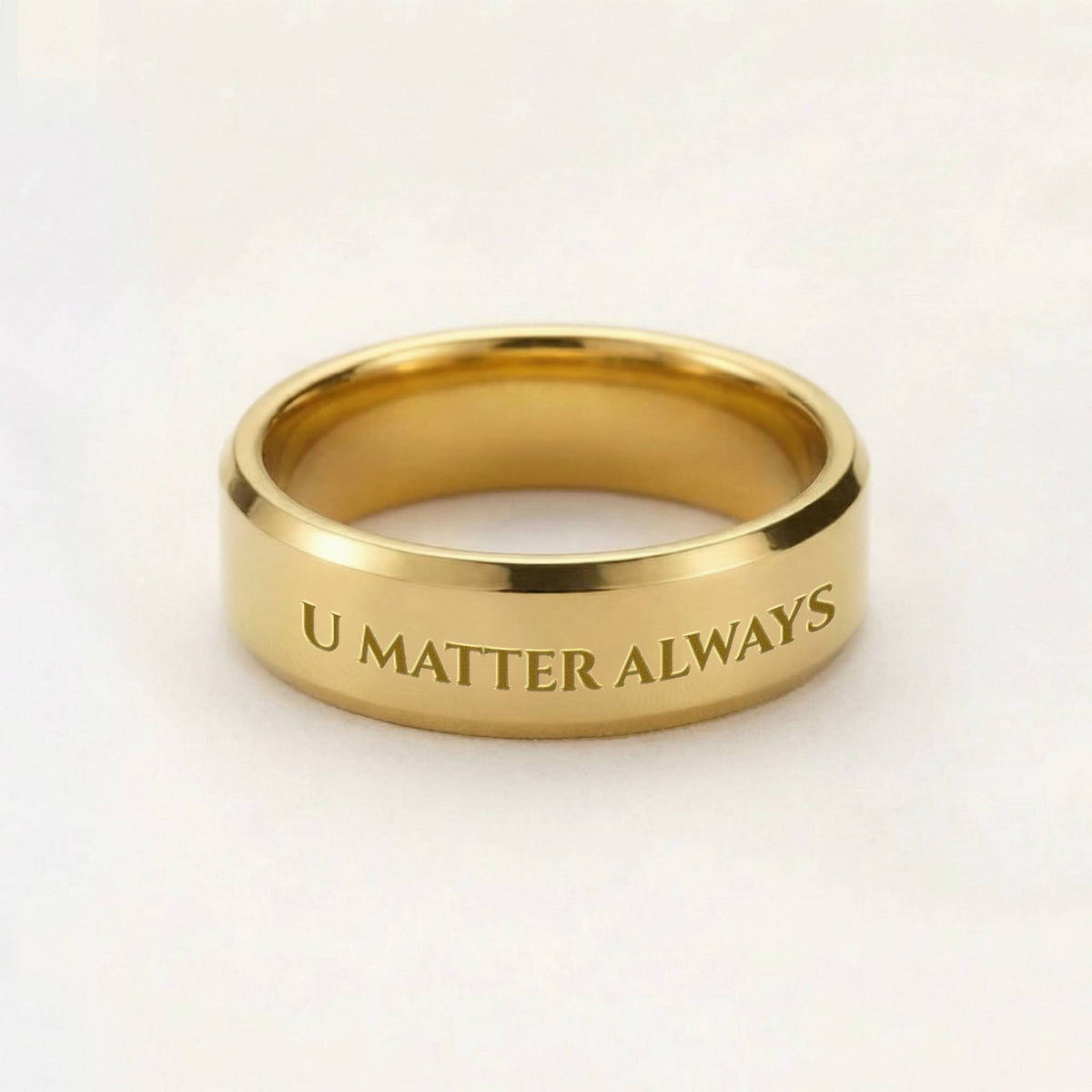 U Matter Always™ Engraved Ring for Men | Meaningful Inspirational Gift by SUUM®