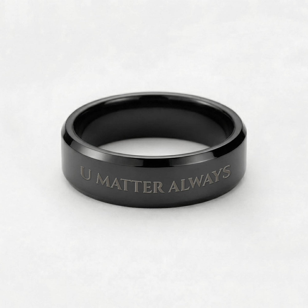 U Matter Always™ Engraved Ring for Men | Meaningful Inspirational Gift by SUUM®