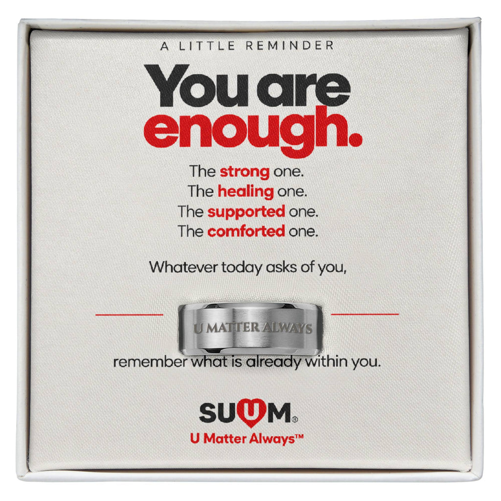 U Matter Always™ Engraved Ring for Men | Meaningful Inspirational Gift by SUUM®